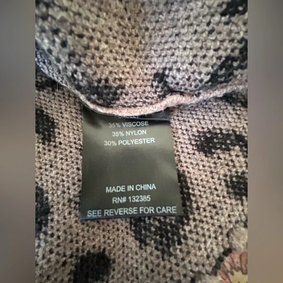 Love Token Colleen Poncho Size xs/s Leopard Fringe - Picture 6 of 7